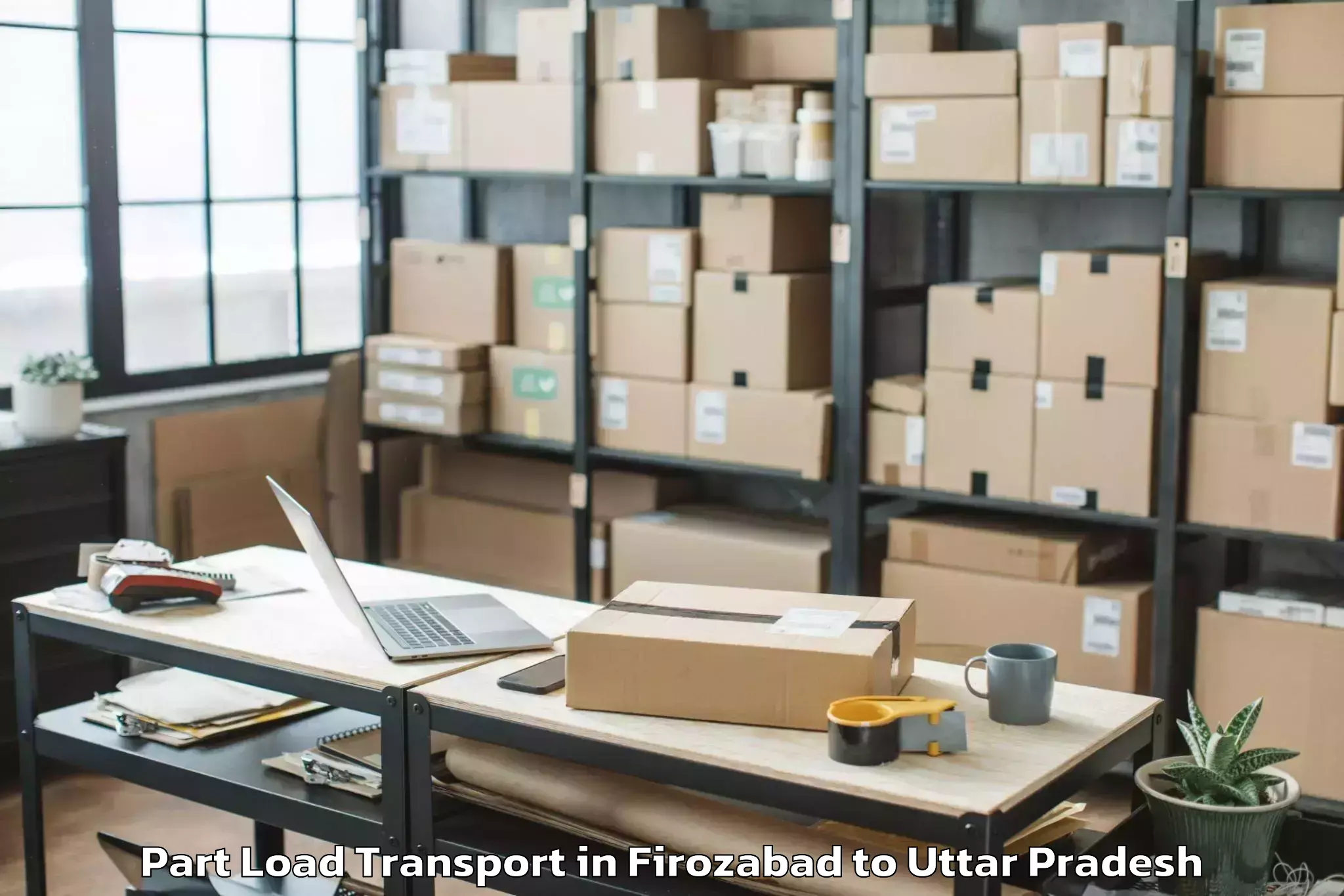 Reliable Firozabad to Bakewar Part Load Transport